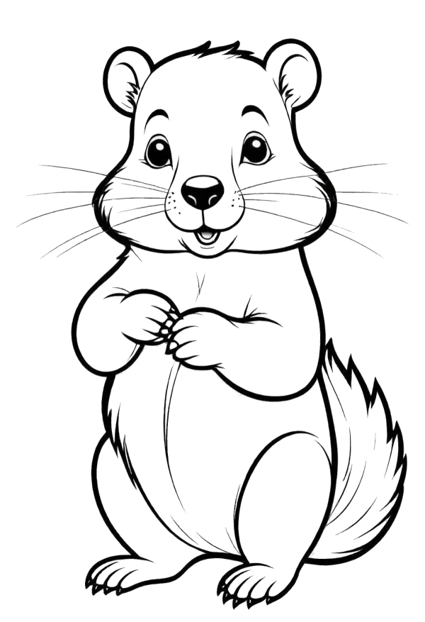 Squirel Coloring Page